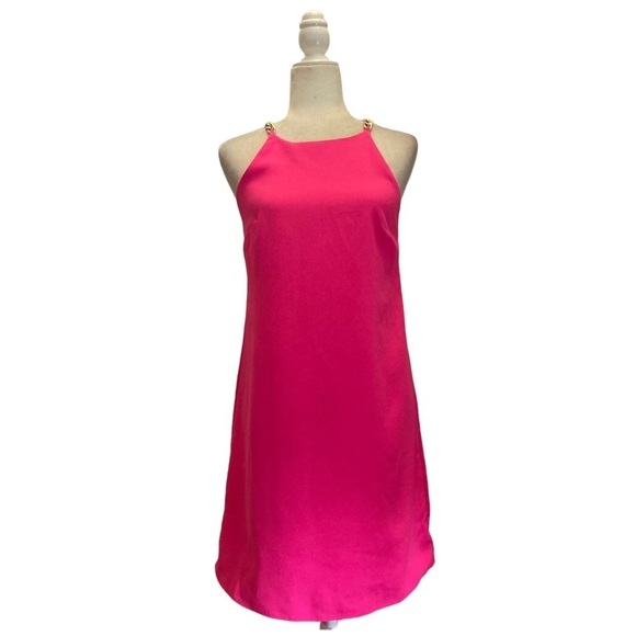 Lilly Pulitzer Adrienne Halter Chain Dress in Raz Berry - Picture 6 of 12